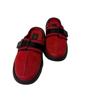 UGG Red Suede Slip-On Shoes